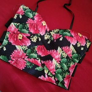 Floral Bustier Crop Top